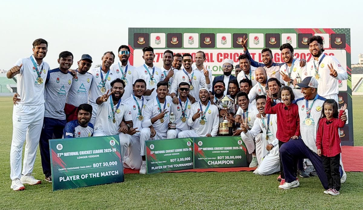 জাতীয় ক্রিকেট লিগ ২০২৫ এ চ্যাম্পিয়ন রংপুর