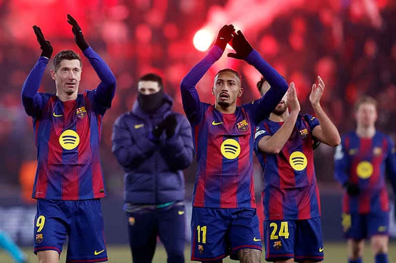 Barcelona Lewandowski and Raphinha Cricfoot24