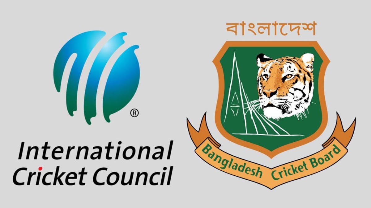 আইসিসি ও বিসিবির লোগো