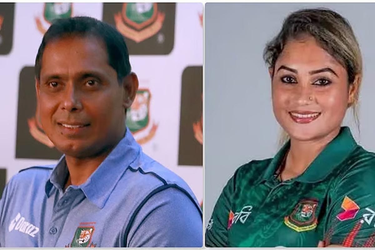 সাবেক জাতীয় ক্রিকেটার জাহানারা আলম ও নারী দলের সাবেক ম্যানেজার মঞ্জুরুল ইসলাম।