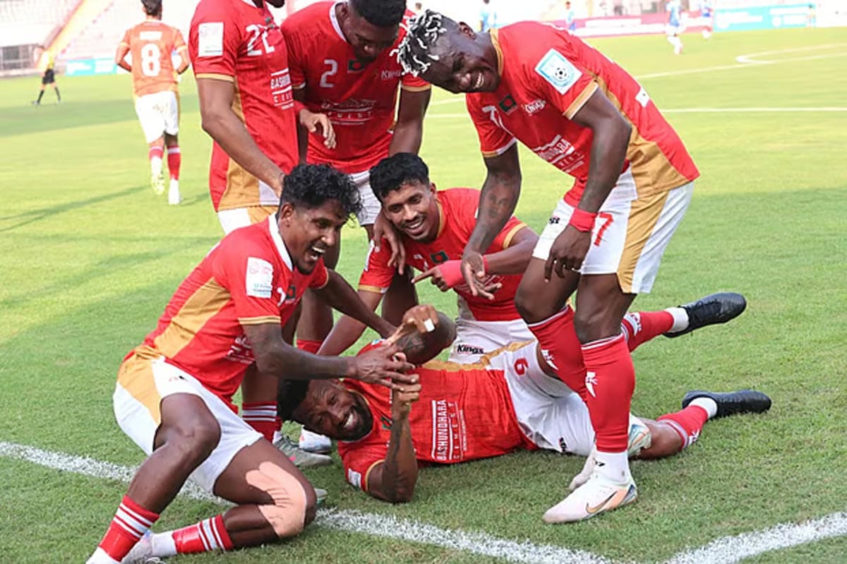 Brazilian striker Dorielton Gomes celebrating his hat-trick in the final match.