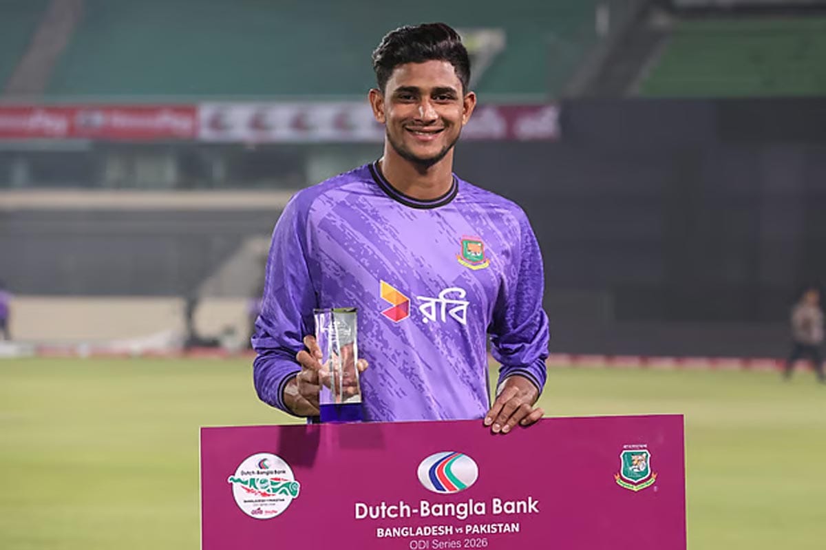 পাকিস্তানের বিপক্ষে ম্যাচসেরা হয়েছেন নাহিদ রানা।