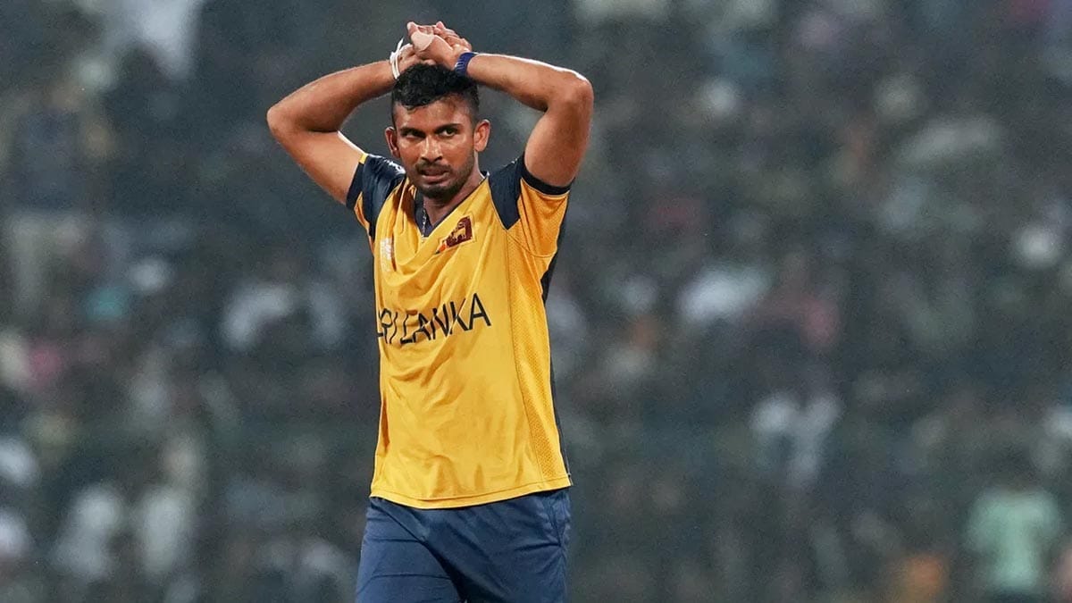 শ্রীলঙ্কার অধিনায়ক দাসুন শানাকার একটি মুহুর্ত।