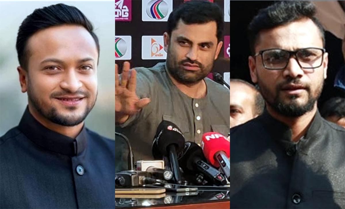 বাংলাদেশ ক্রিকেটের তিন তারকা সাকিব, তামিম ও মাশরাফি।