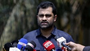 BCB Ad-hoc Committee President Tamim Iqbal talking to journalists during a press conference.