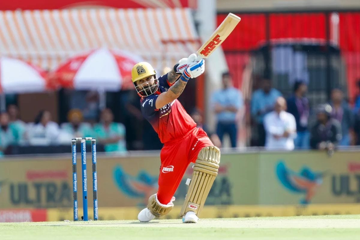 Virat Kohli batting against Punjab Kings in 2026 IPL.