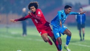 A picture from the Bangladesh vs Inida football match.
