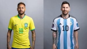 Argentine Superstar Lionel Messi and Brazilian Superstar Neymar jnr.