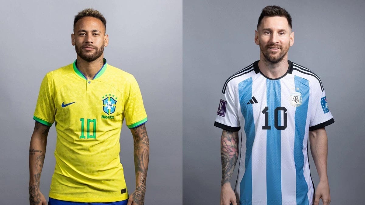 Argentine Superstar Lionel Messi and Brazilian Superstar Neymar jnr.